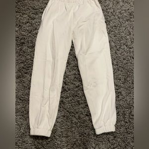 white brandy melville sweatpants